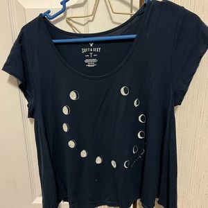 Soft American eagle tshirt with moons
